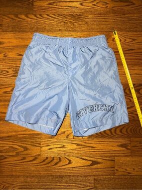 Givenchy Pale Blue Logo Swim Shorts Mens Sz S Great condition